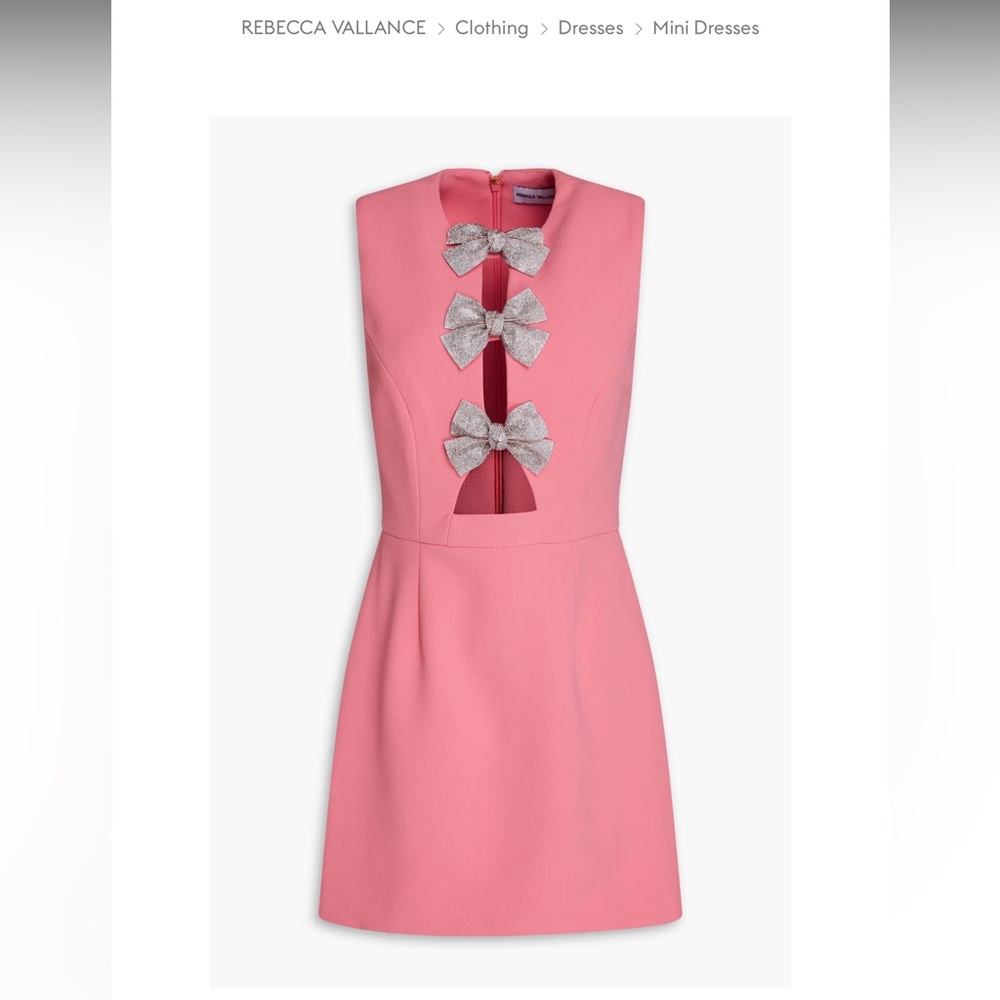 Rebecca Vallance Brittany Bow Mini Dress